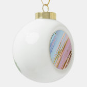 Getextureerde roze achtergrond keramische bal ornament (Links)