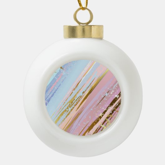 Getextureerde roze achtergrond keramische bal ornament (Voorkant)