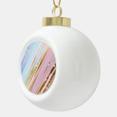 Getextureerde roze achtergrond keramische bal ornament (Rechts)