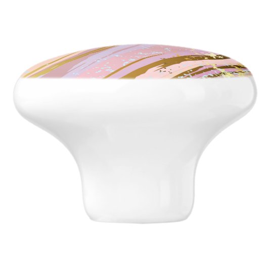 Getextureerde roze achtergrond keramische knop (Zijkant)