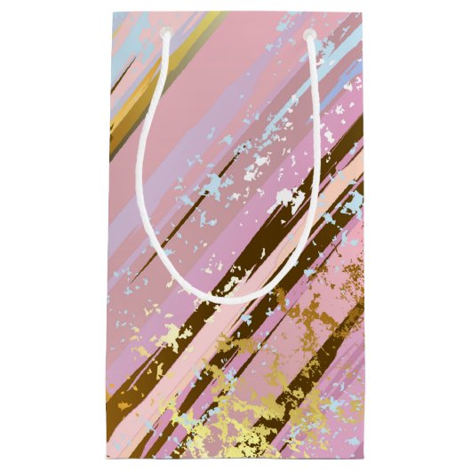 Getextureerde roze achtergrond klein cadeauzakje (Voorkant)