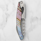 Getextureerde roze achtergrond kurkentrekker (Achterkant)