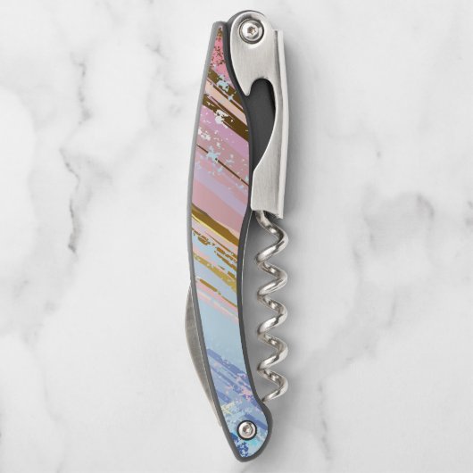 Getextureerde roze achtergrond kurkentrekker (Achterkant)