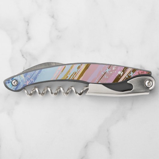 Getextureerde roze achtergrond kurkentrekker (Achterkant)