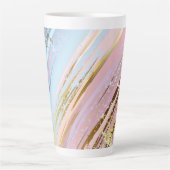 Getextureerde roze achtergrond latte mok (Voorkant)