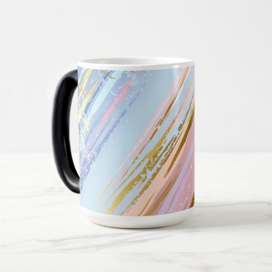 Getextureerde roze achtergrond magische mok (Voorkant links)