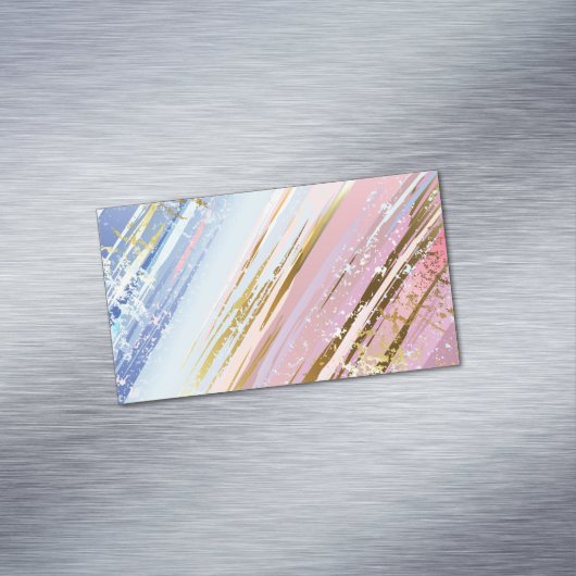 Getextureerde roze achtergrond magnetisch visitekaartje (Voorbeeld)