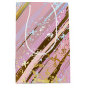 Getextureerde roze achtergrond medium cadeauzakje (Voorkant)