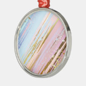 Getextureerde roze achtergrond metalen ornament (Links)