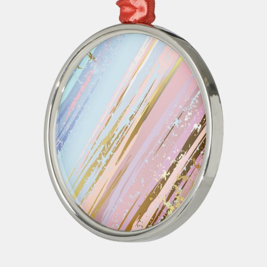 Getextureerde roze achtergrond metalen ornament (Links)