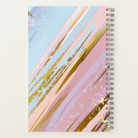 Getextureerde roze achtergrond notitieboek (Achterkant)