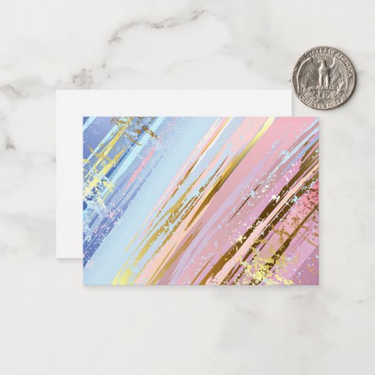 Getextureerde roze achtergrond notitiekaartje (Voorkant / Achterkant in situ)