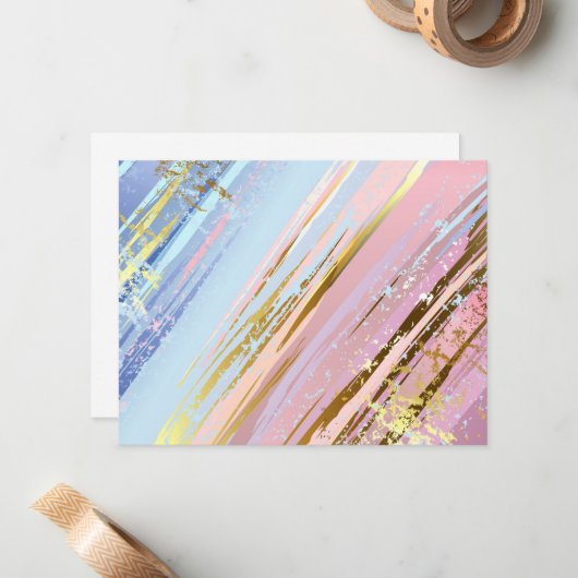 Getextureerde roze achtergrond notitiekaartje (Voorkant / Achterkant in situ)