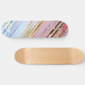 Getextureerde roze achtergrond persoonlijk skateboard (Horizontaal)