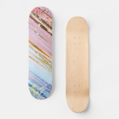 Getextureerde roze achtergrond persoonlijk skateboard (Voorkant)