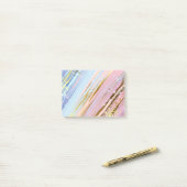 Getextureerde Roze Achtergrond Post-it® Notes (Op bureau)