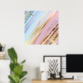 Getextureerde roze achtergrond poster (Thuiskantoor)