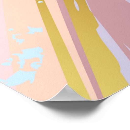 Getextureerde roze achtergrond poster (Hoek)