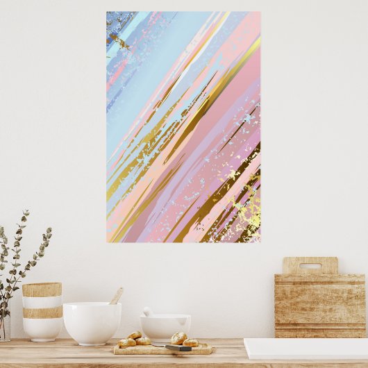 Getextureerde roze achtergrond poster (Keuken)