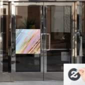 Getextureerde roze achtergrond raamsticker (Kantoordeur)