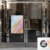 Getextureerde roze achtergrond raamsticker (Kantoordeur)