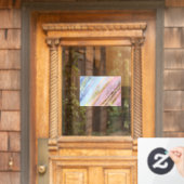 Getextureerde roze achtergrond raamsticker (Huis Deur)