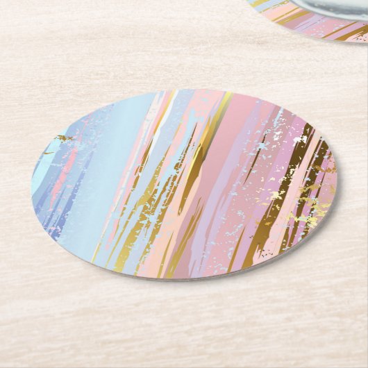 Getextureerde roze achtergrond ronde kartonnen onderzetter (Gebogen)