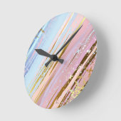 Getextureerde roze achtergrond ronde klok (Hoek)