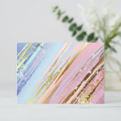 Getextureerde roze achtergrond RSVP kaartje (Staand voorkant)