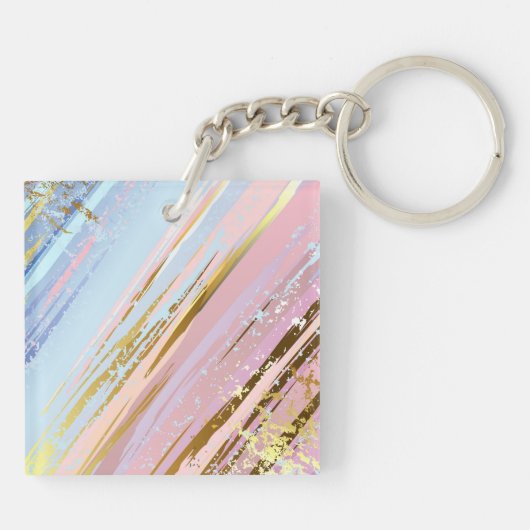 Getextureerde roze achtergrond sleutelhanger (Achterkant)