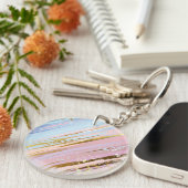 Getextureerde roze achtergrond sleutelhanger (Voorkant Rechts)