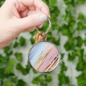 Getextureerde roze achtergrond sleutelhanger (Hand)