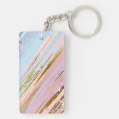 Getextureerde roze achtergrond sleutelhanger (achterkant)