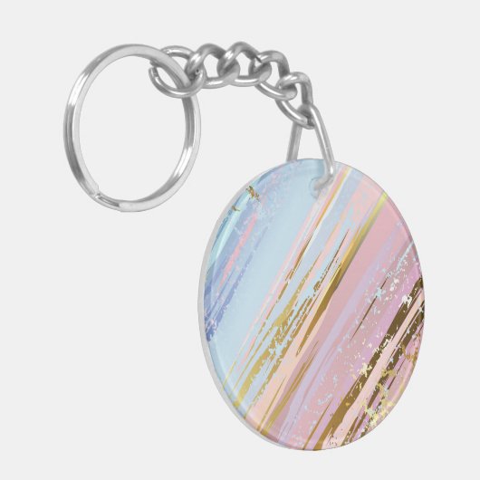 Getextureerde roze achtergrond sleutelhanger (Voorkant Links)