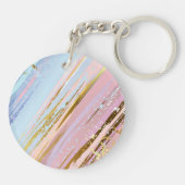 Getextureerde roze achtergrond sleutelhanger (Achterkant)