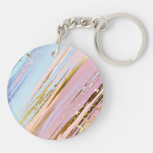 Getextureerde roze achtergrond sleutelhanger (Achterkant)