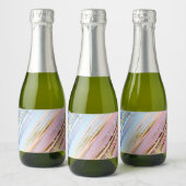 Getextureerde roze achtergrond sparkling wijnetiket (Flessen)