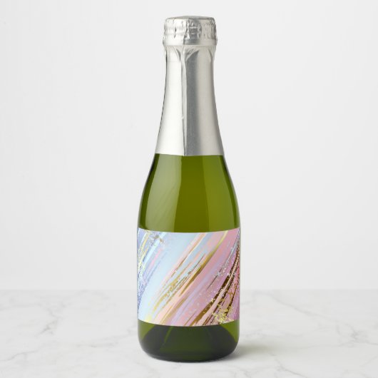 Getextureerde roze achtergrond sparkling wijnetiket (Voorkant)