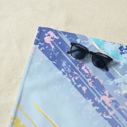 Getextureerde roze achtergrond strandlaken (In situ)