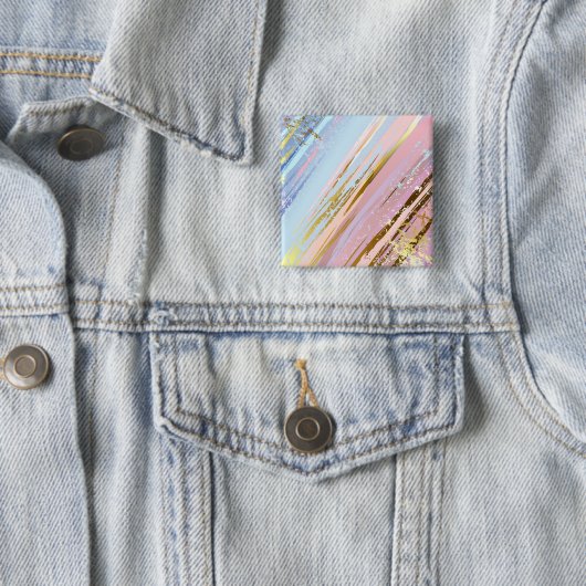 Getextureerde roze achtergrond vierkante button 5,1 cm (In situ)