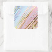 Getextureerde roze achtergrond vierkante sticker (Tas)