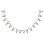 Getextureerde roze achtergrond vlaggetjes (Alle)