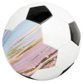 Getextureerde roze achtergrond voetbal (Drie kwart)