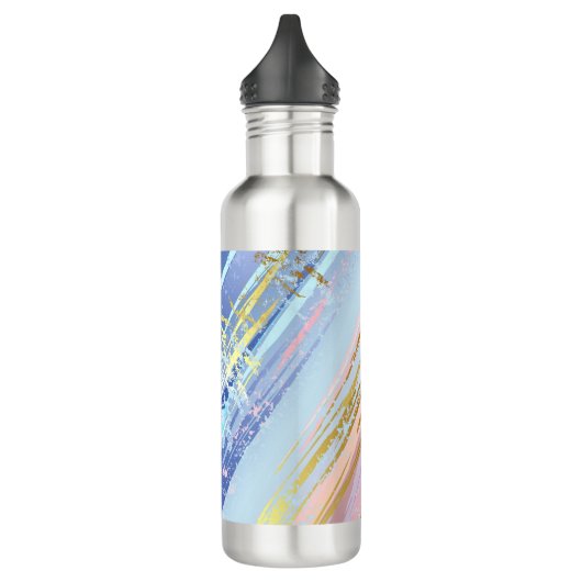 Getextureerde roze achtergrond waterfles  (Links)