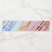 Getextureerde roze achtergrond waterfles etiket (Enkel label)