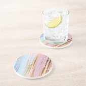 Getextureerde roze achtergrond zandsteen onderzetter (Zijkant)