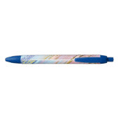 Getextureerde roze achtergrond zwarte inkt pen (Achterkant)