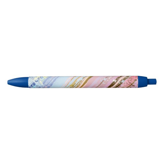 Getextureerde roze achtergrond zwarte inkt pen (Voorkant)