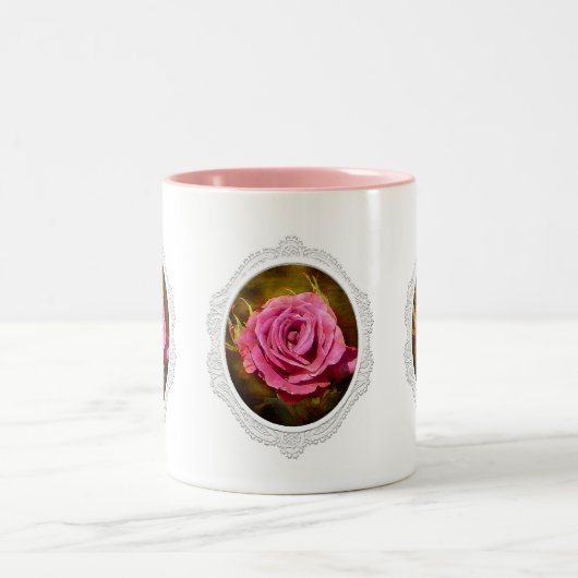 Getextureerde roze roze Moederdag Mok (Center)