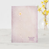 getextureerde roze voor vriend bedankt kaart (Gele Bloem)